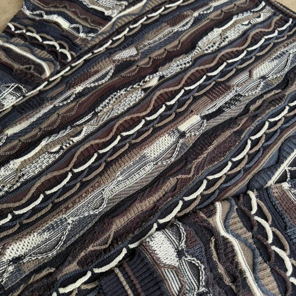 Vintage 90s protege Coogi type 3d knit sweater - Picture 3 of 7